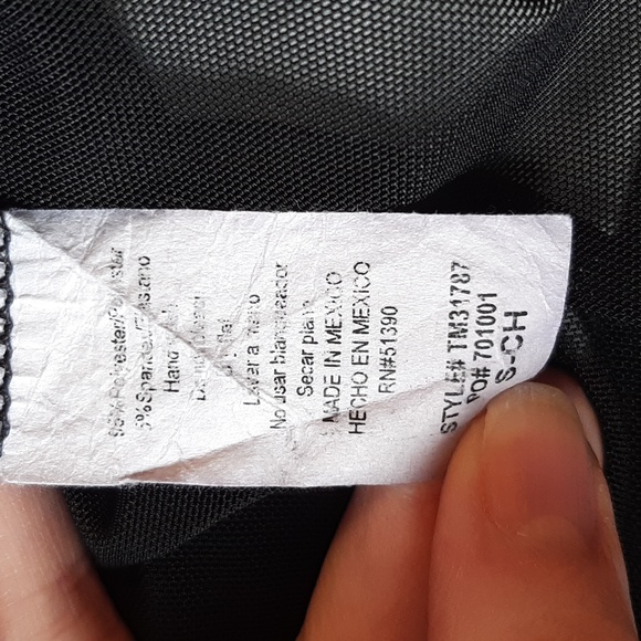 Mesh long sleeve black top - Picture 5 of 7